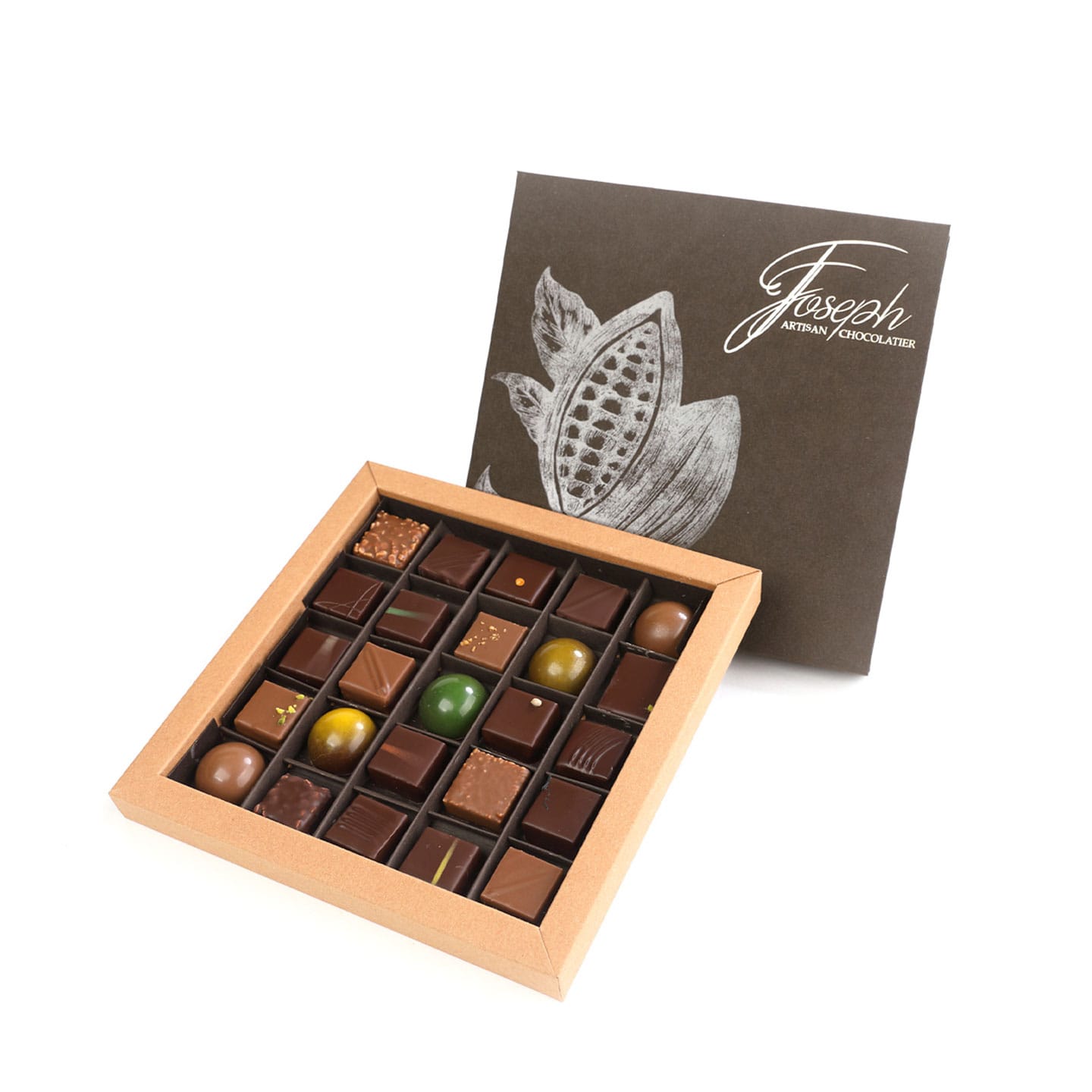 Assortiment Chocolats Pralinés Noir et Lait 200g - 25 pièces