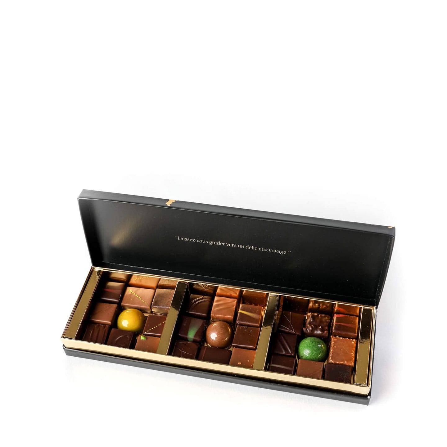 Assortiment Chocolats Pralinés Noir et Lait 270g - 27 pièces