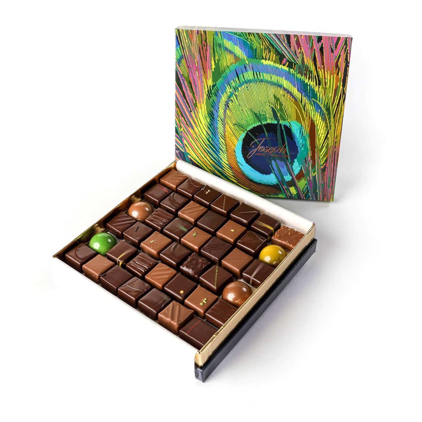 Assortiment Chocolats Noir et Lait 42 pièces - 330g Prestige Paon