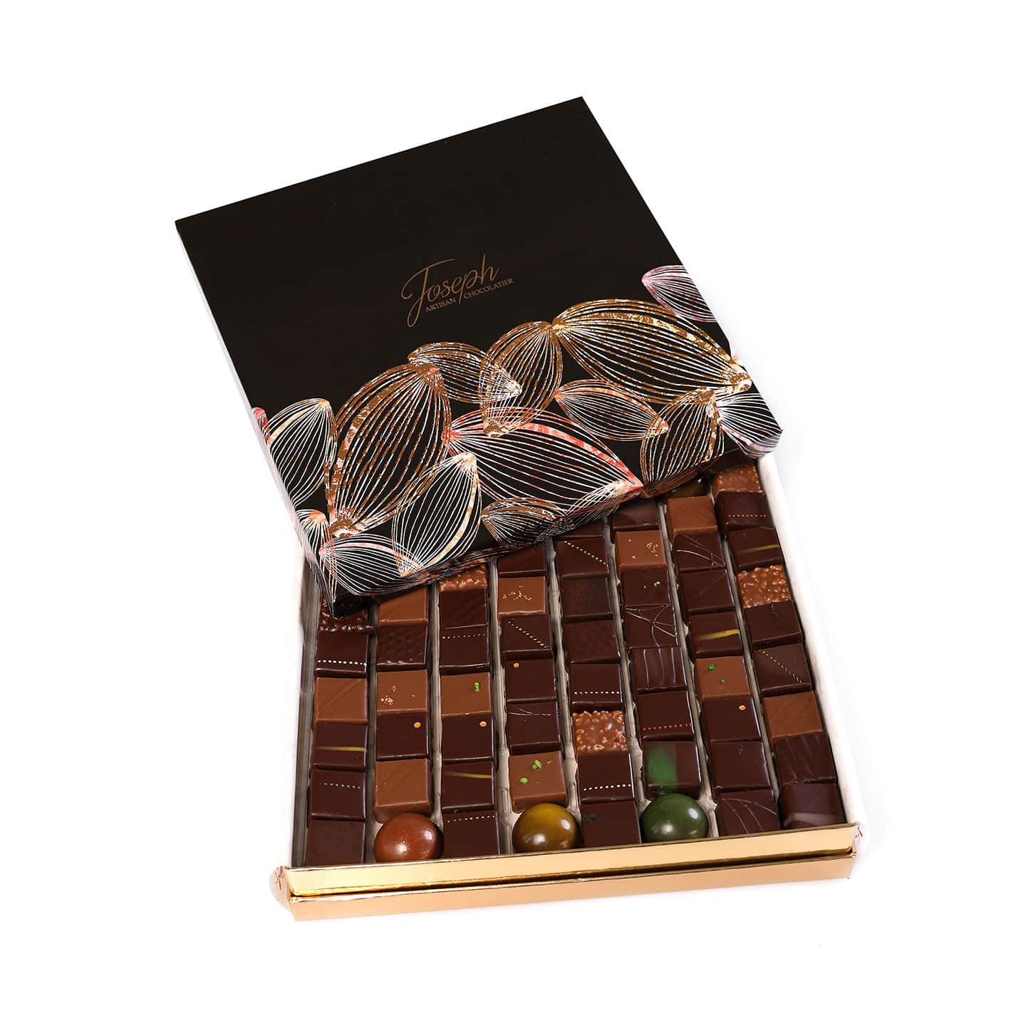 Assortiment Chocolats Noir et Lait Noël Prestige 590g - 72 pièces