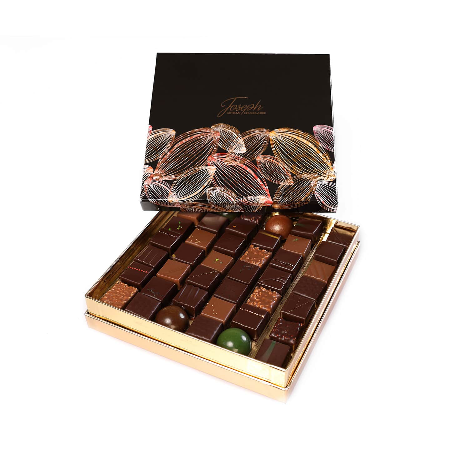 Assortiment Chocolats Noir et Lait Noël Prestige 330g - 42 pièces