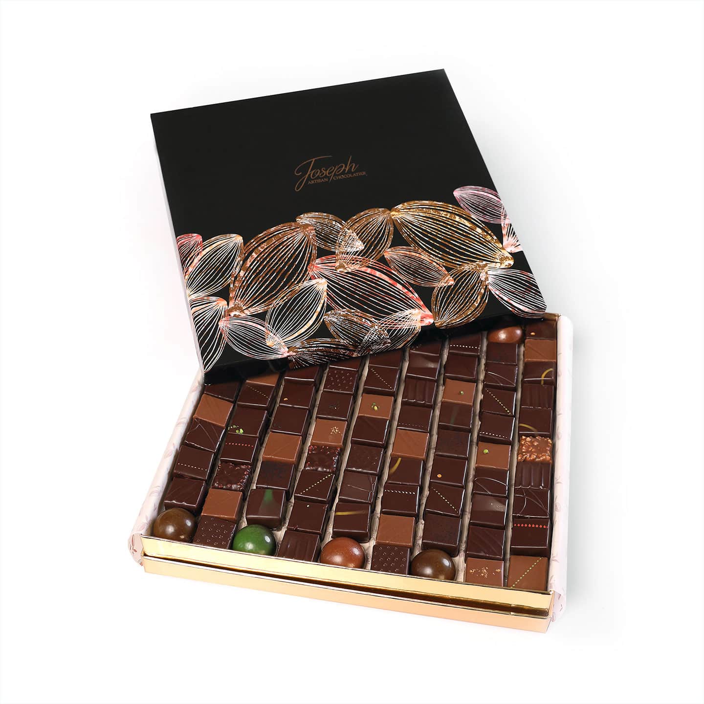 Assortiment Chocolats Noir et Lait Noël Prestige 700g - 90 pièces