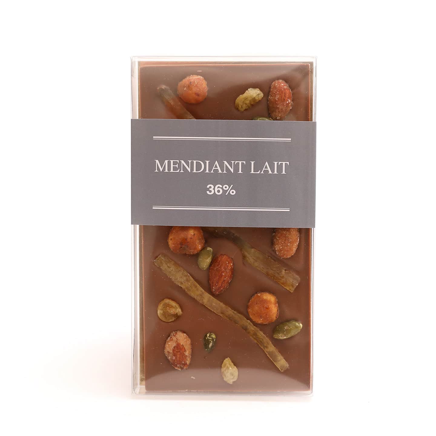 Tablette Chocolat Lait Mendiant 36% 110g