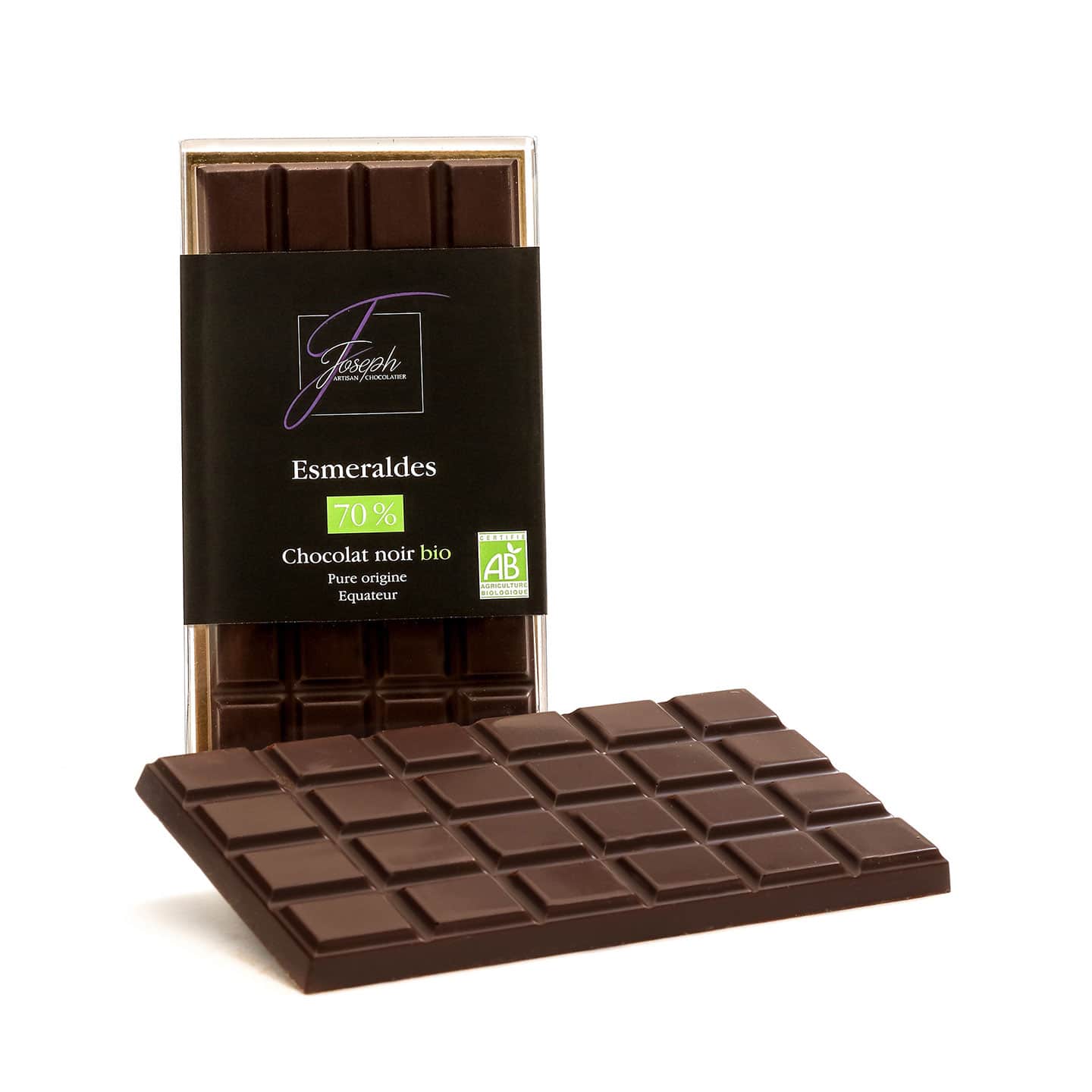 Tablette Chocolat Noir 70% origine Equateur Bio 100g Esmeraldas