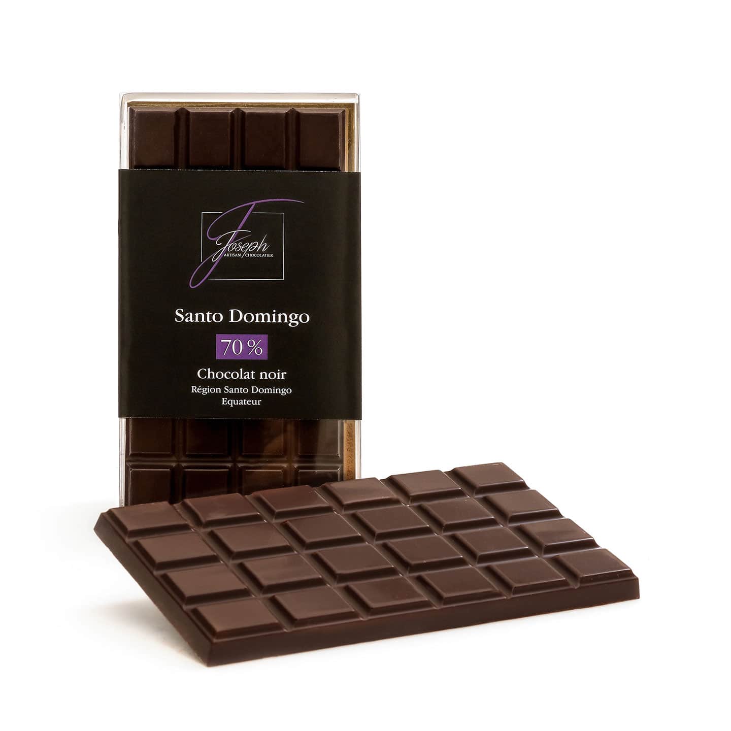 Tablette Chocolat Noir 70% origine Equateur 100g Santo Domingo