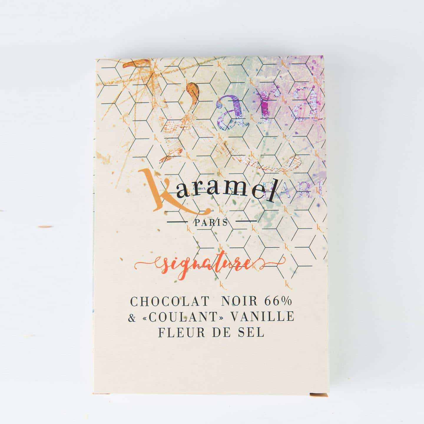 Tablette Chocolat Noir Caramel Vanille Fleur de Sel 66% 100g