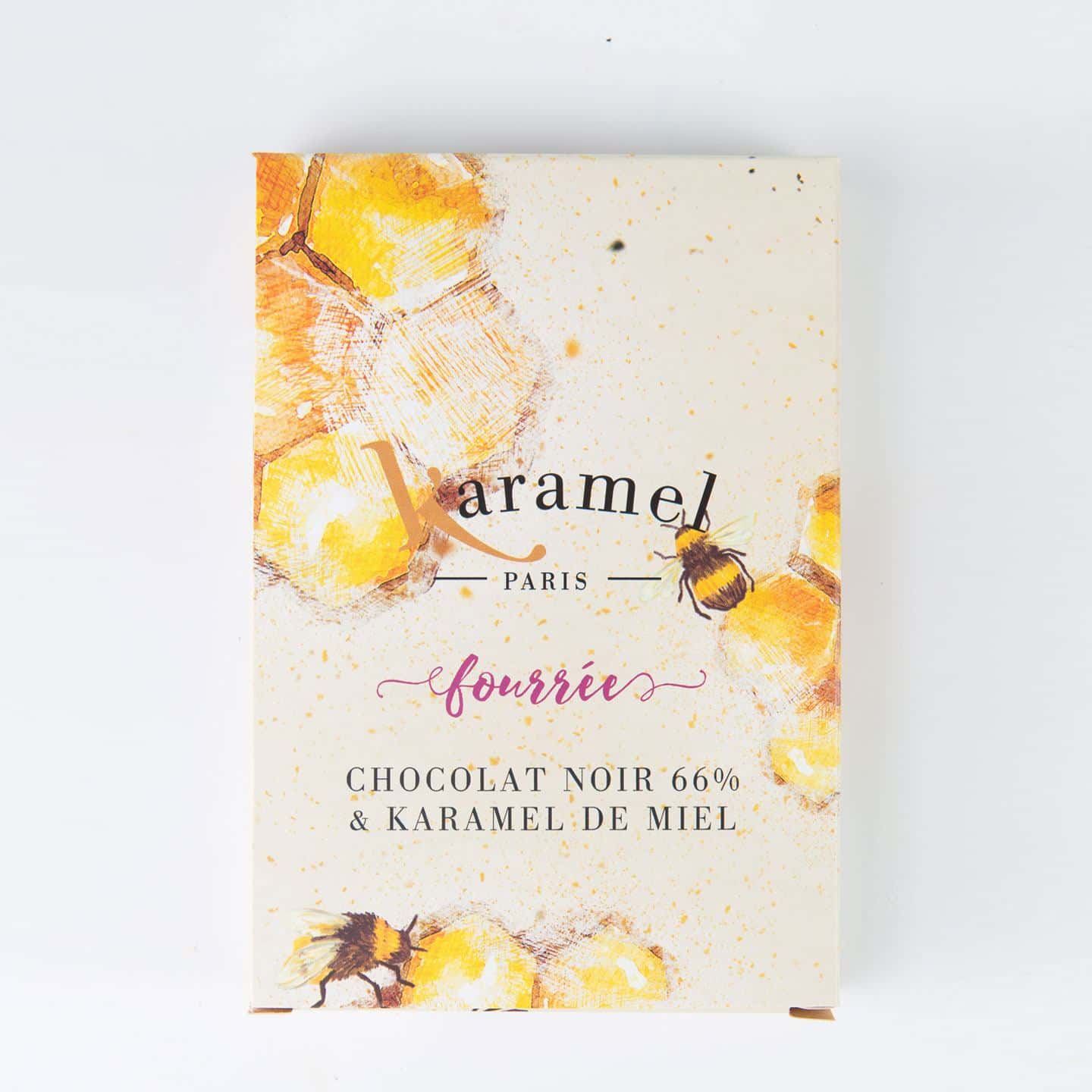 Tablette Chocolat Noir Caramel Miel 66% 100g
