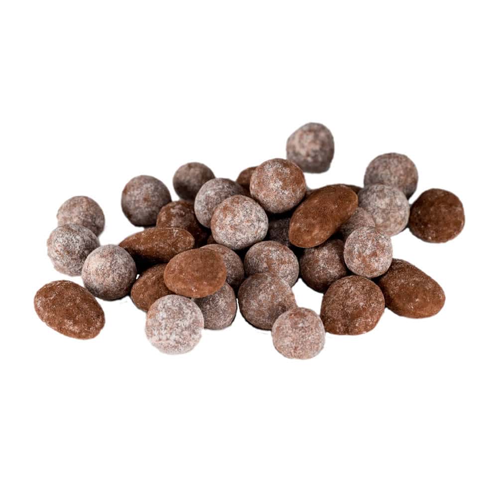 Amandes et Noisettes enrobées Chocolat Noir et Lait Coffret Métal 150g