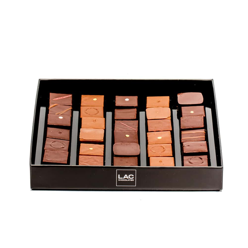 Assortiment Chocolats Ganaches Noir et Lait 195g - 30 pièces