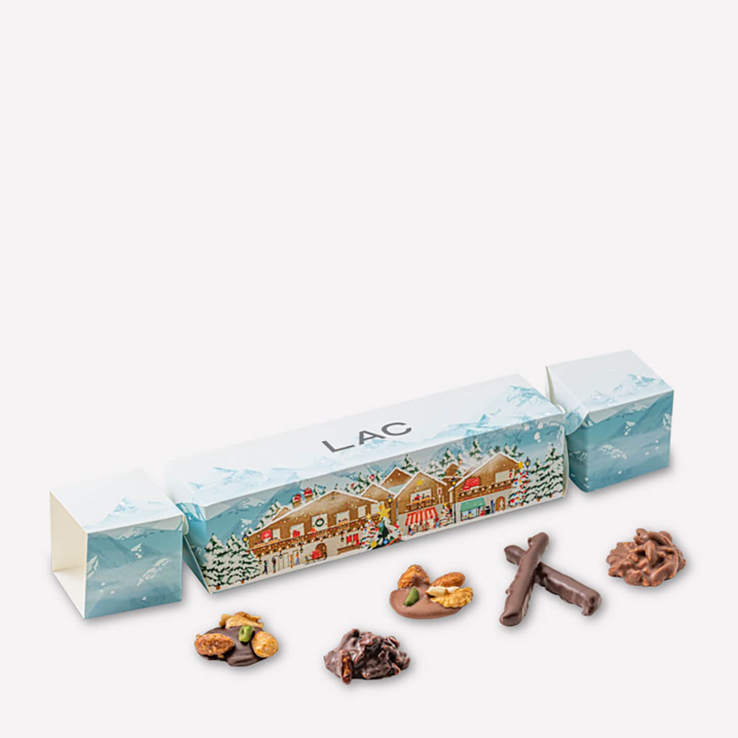 Boite Rocher, Mendiant, Orangette Noël 150g Crackers