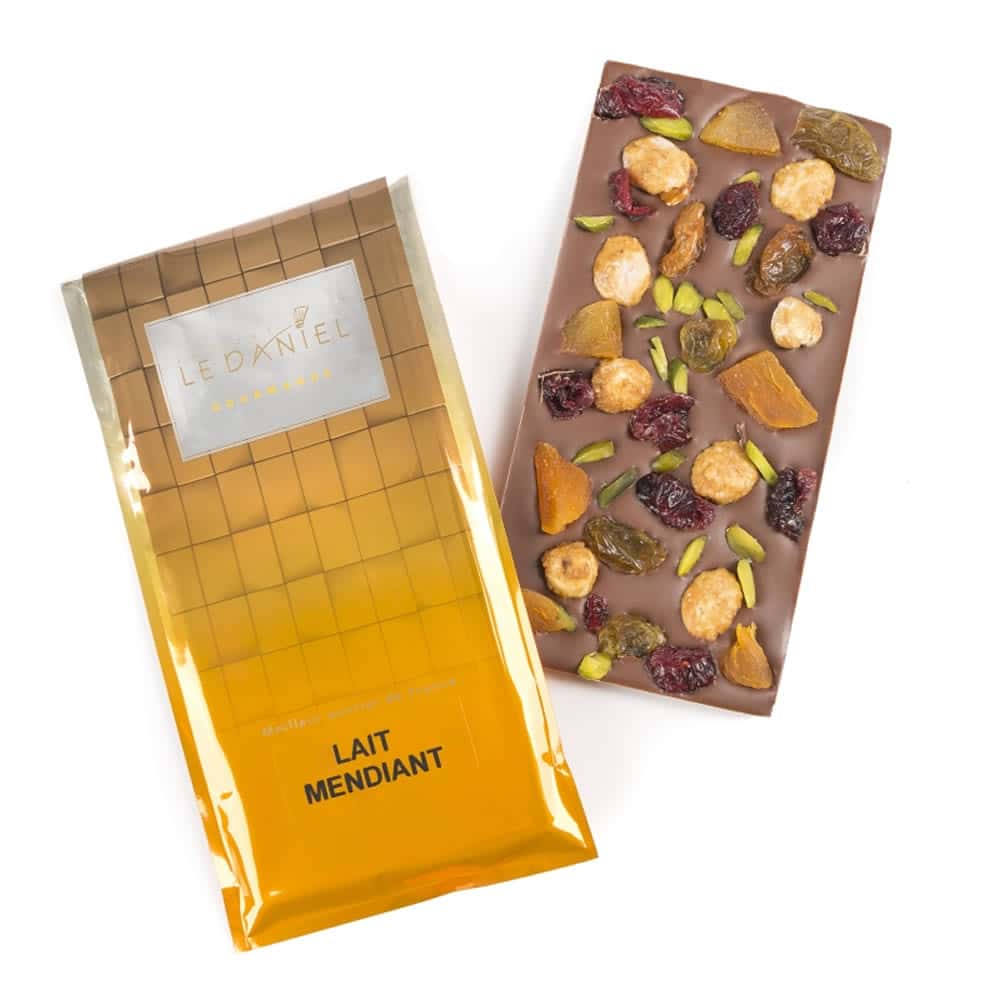 Tablette Chocolat Lait Mendiants 32% 90g