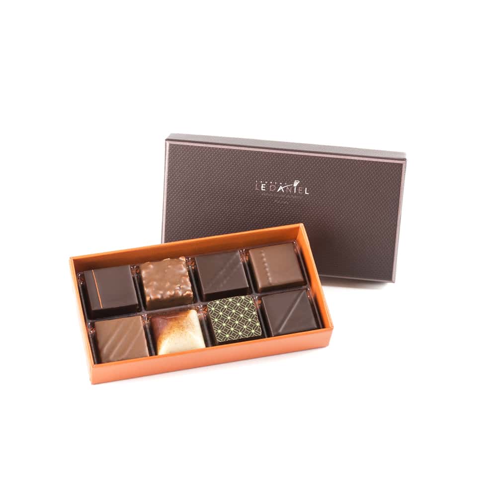 Assortiment Chocolats Noir et Lait 80g - 8 pièces