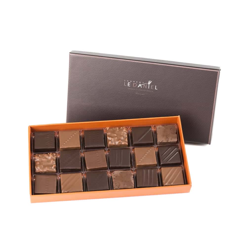 Assortiment Chocolats Pralinés Noir et Lait 180g - 18 pièces