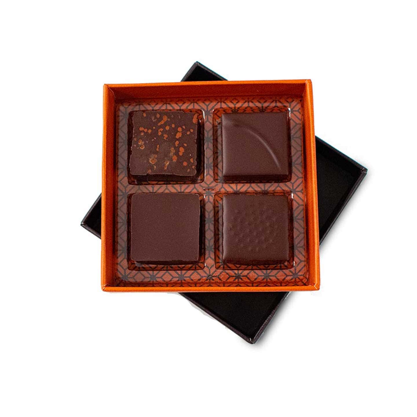 Assortiment Chocolat Ganache Noir et Lait Infusion 30g - 4 pièces