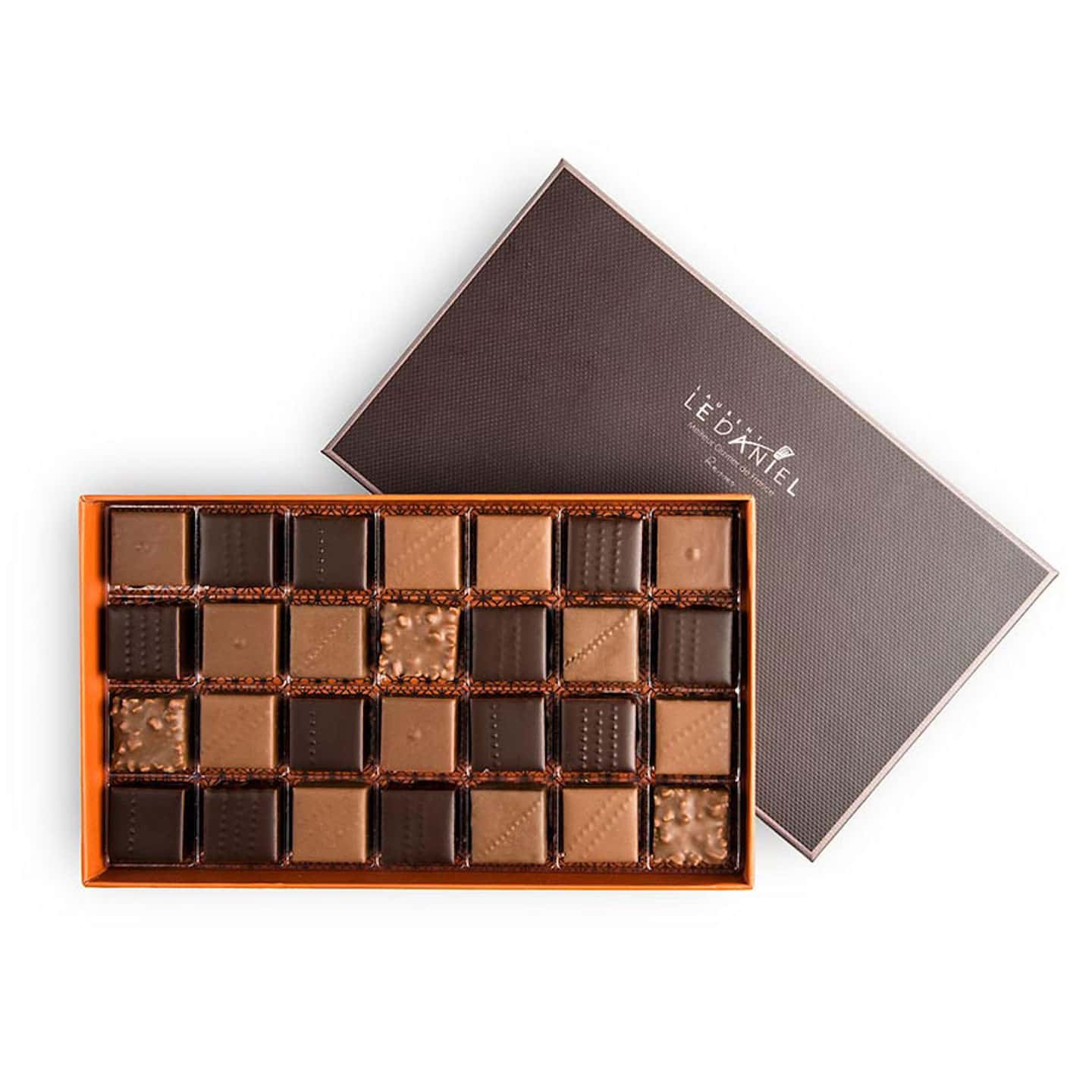 Assortiment Chocolats Pralinés Noir et Lait 215g - 28 pièces