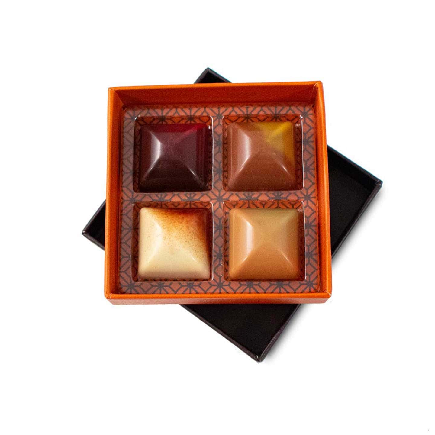 Caramel Chocolat Noir et Lait 30g - 4 pièces