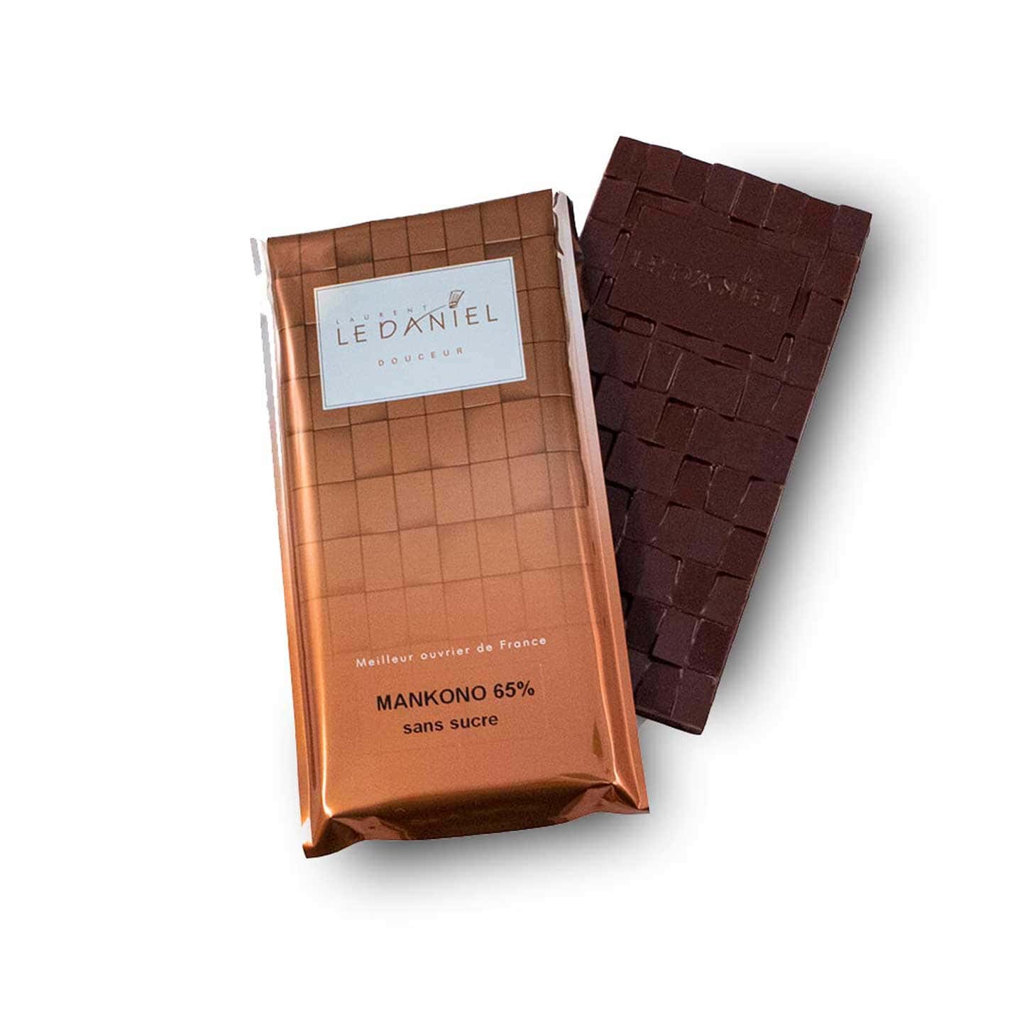 Tablette Chocolat Noir Sans Sucre 65% 90g Mankono