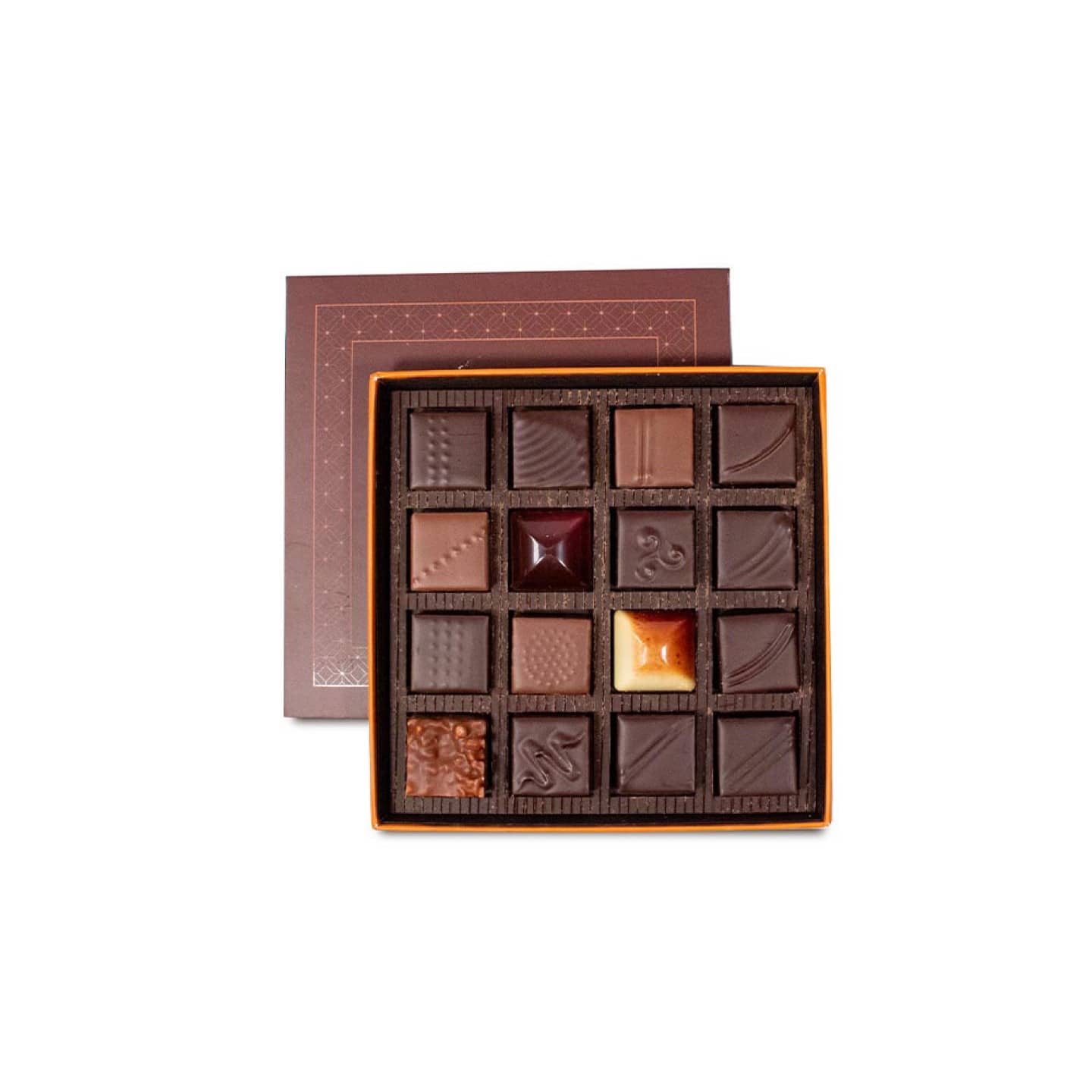 Assortiment Chocolats Praliné Noir et Lait 170g - 16 pièces