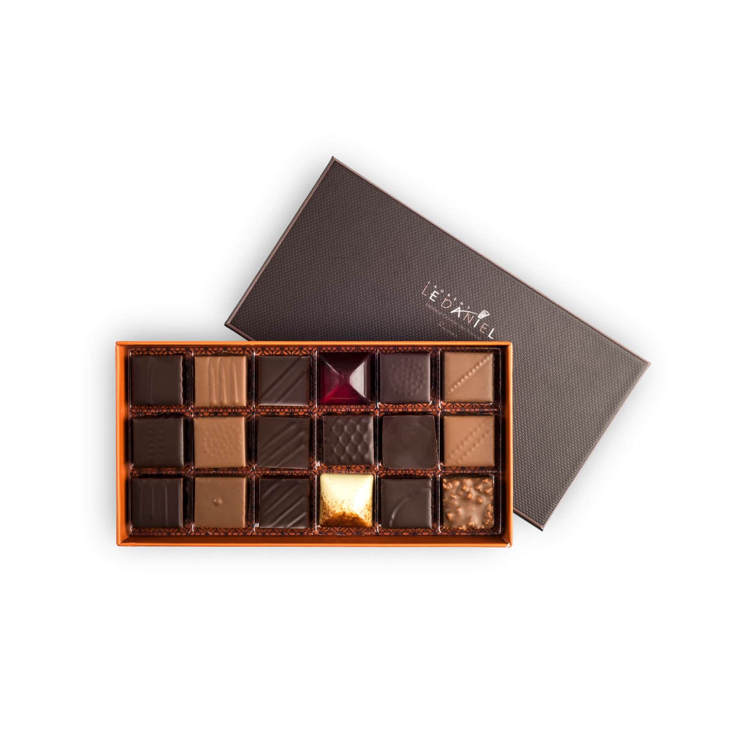 Assortiment Chocolats Noir et Lait 140g - 18 pièces
