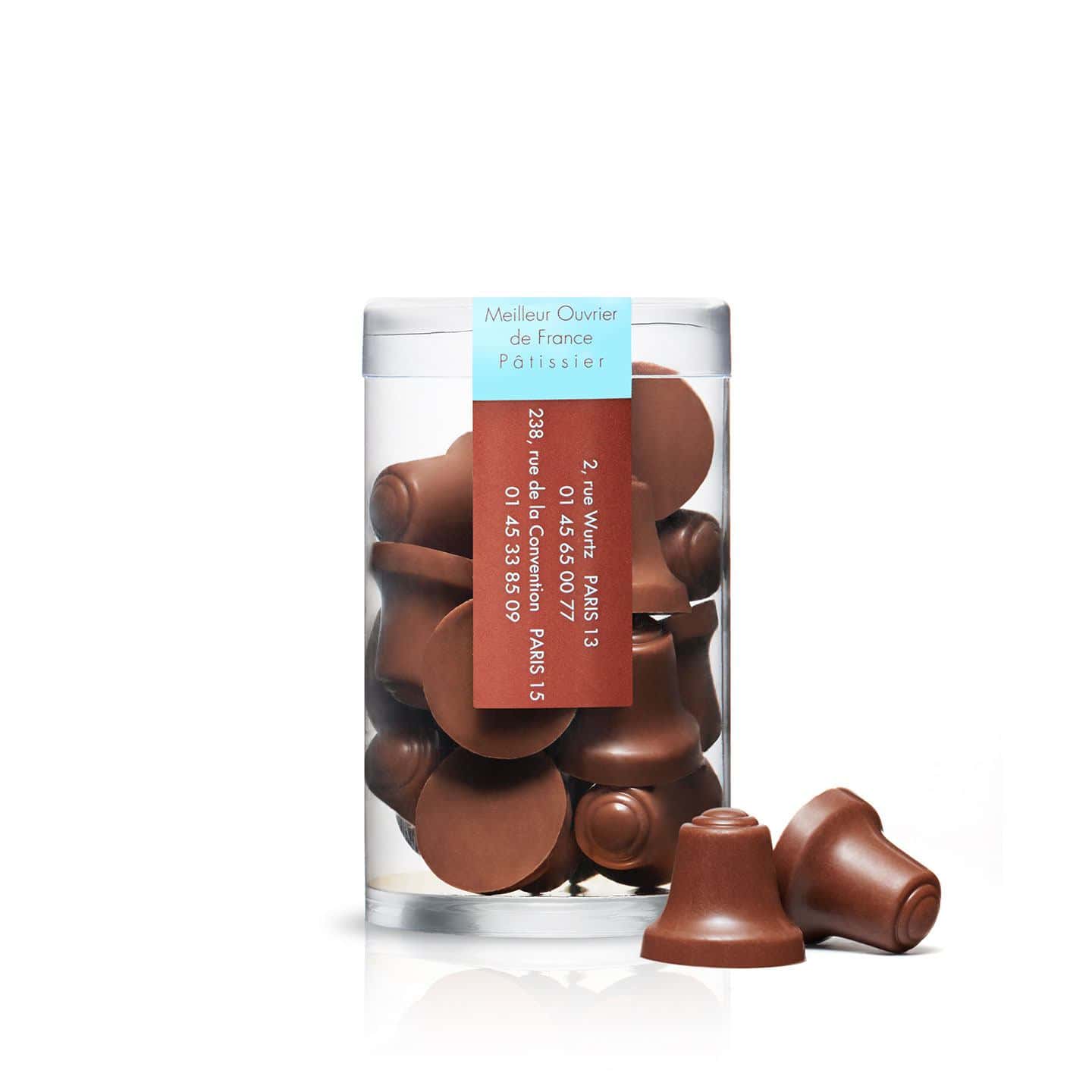 Cloches Chocolat Lait Praliné 125g Pâques