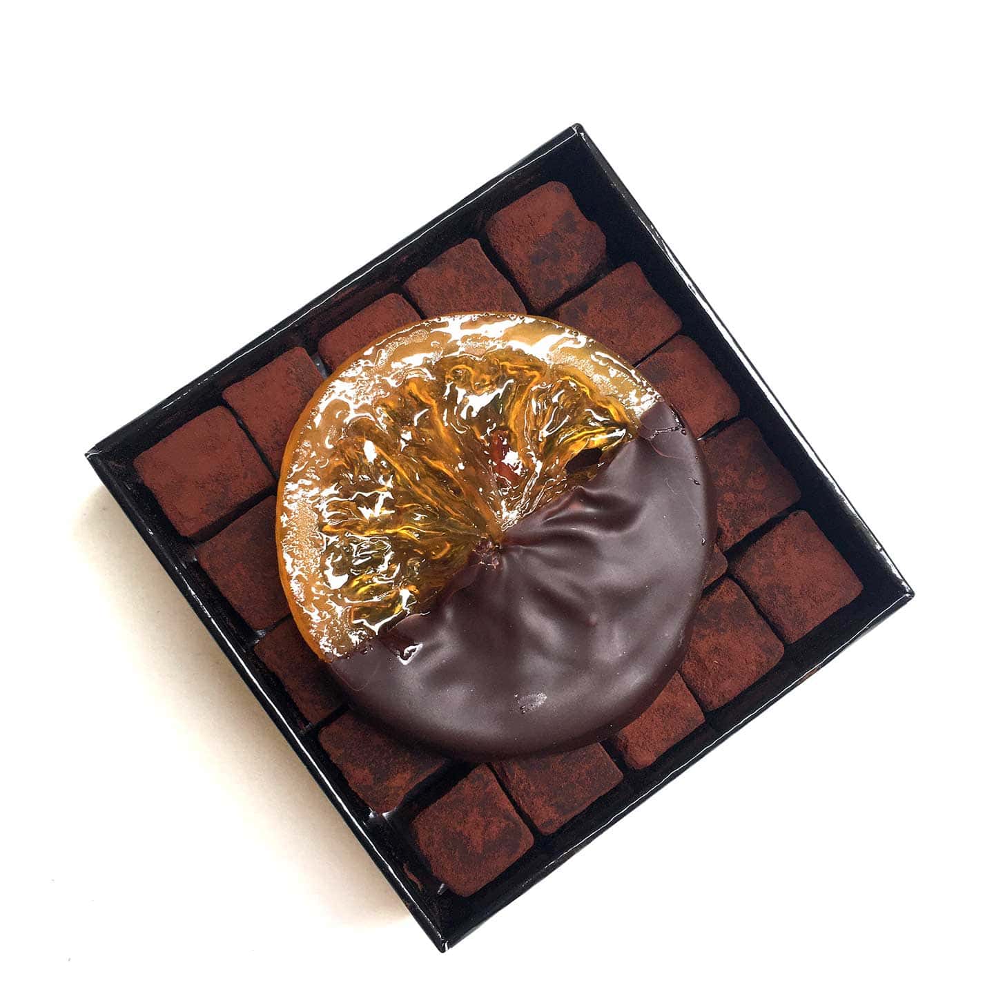 Truffes Chocolat Noir Orange 95g - 25 pièces Pavé