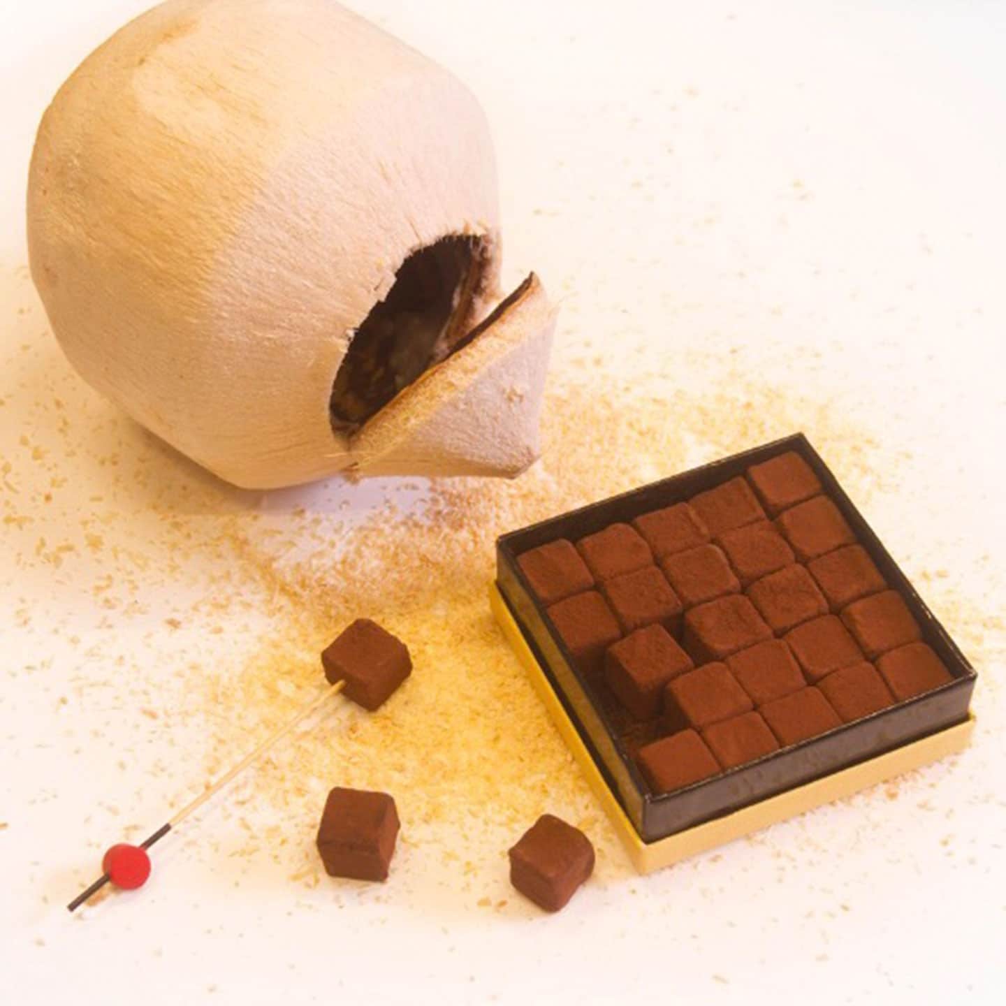 Truffes Chocolat Noir Coco St Valentin 95g - 25 pièces Pavé