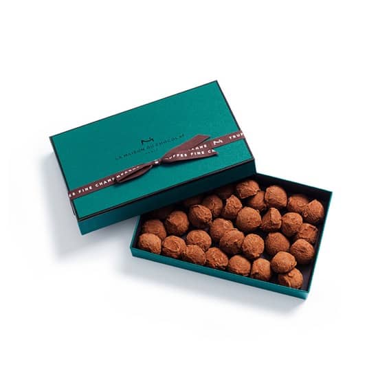 Coffret chocolats : bâton de crème vanille enrobé de chocolat noir