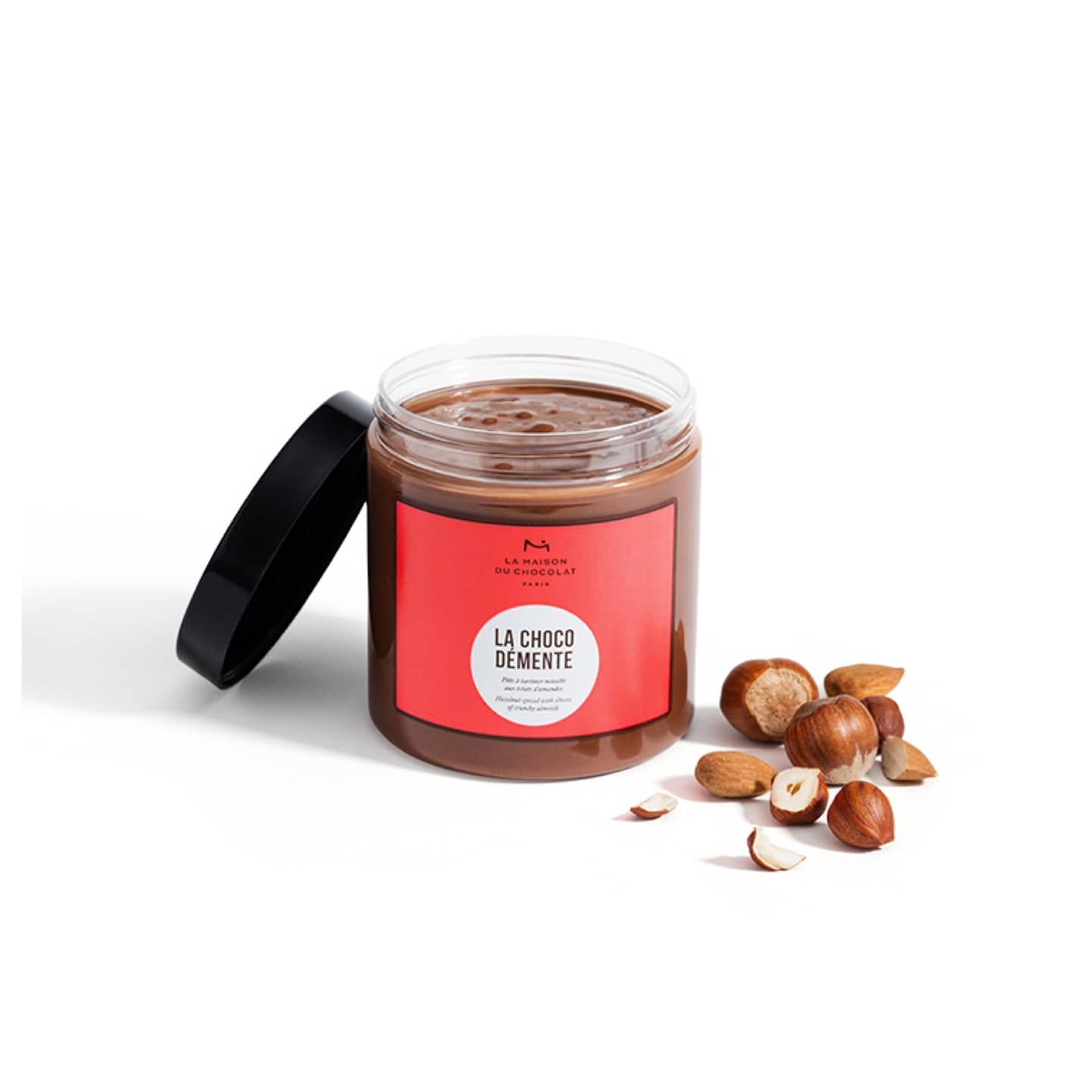 Pâte à Tartiner Chocolat Lait Noisettes Eclats d'Amandes 250g Choco Démente