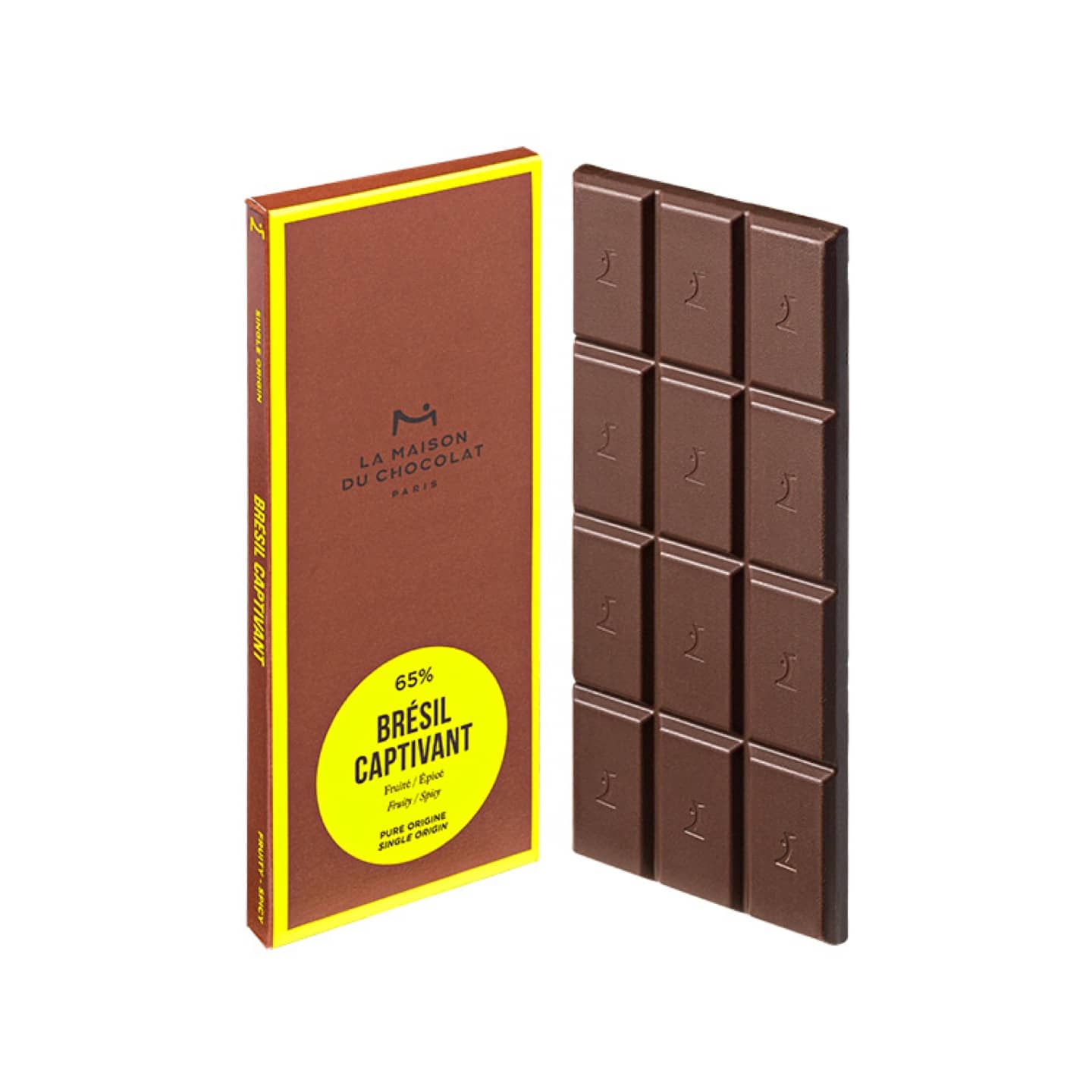 Tablette Chocolat Noir 65% origine Brésil 75g Brésil Captivant