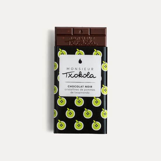 Tablette Noir Pommes de Txopinondo 64%