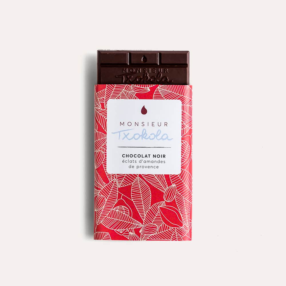Tablette Chocolat Noir Amandes 64% 100g