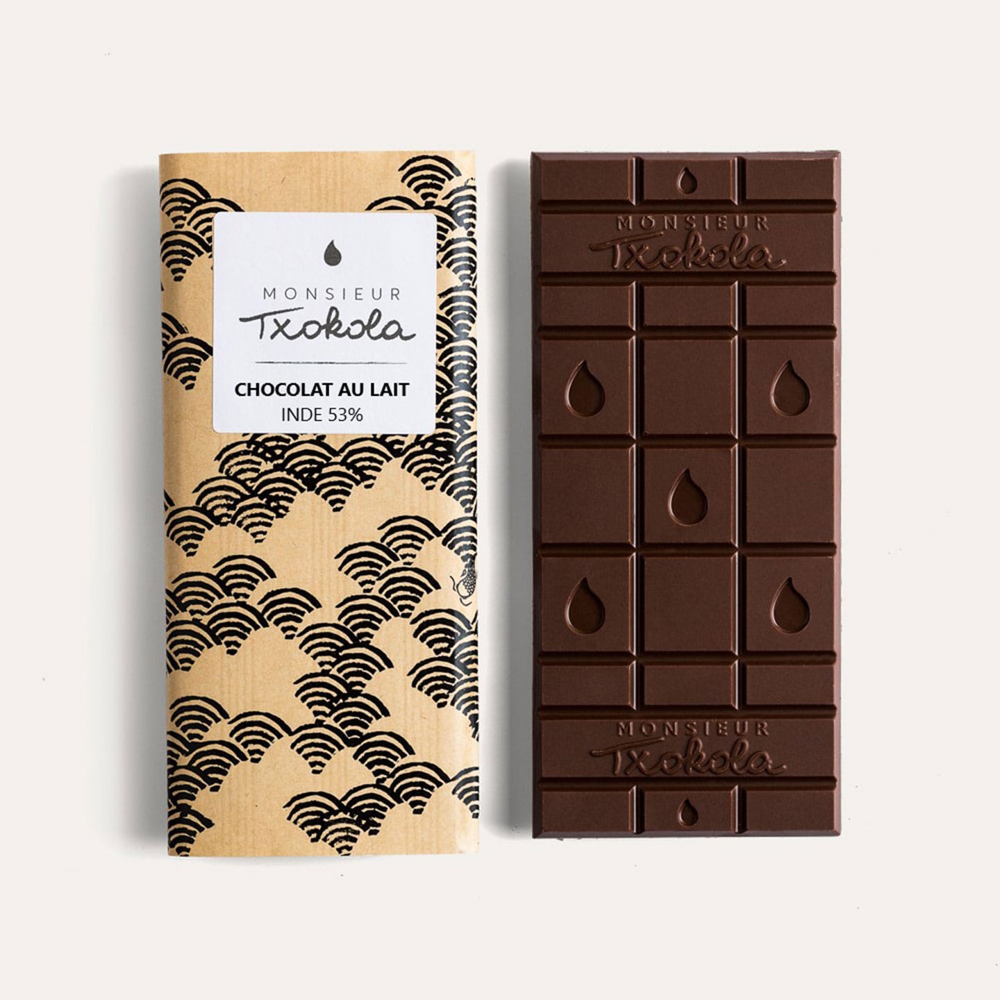 Tablette Chocolat Lait 53% origine Inde 95g