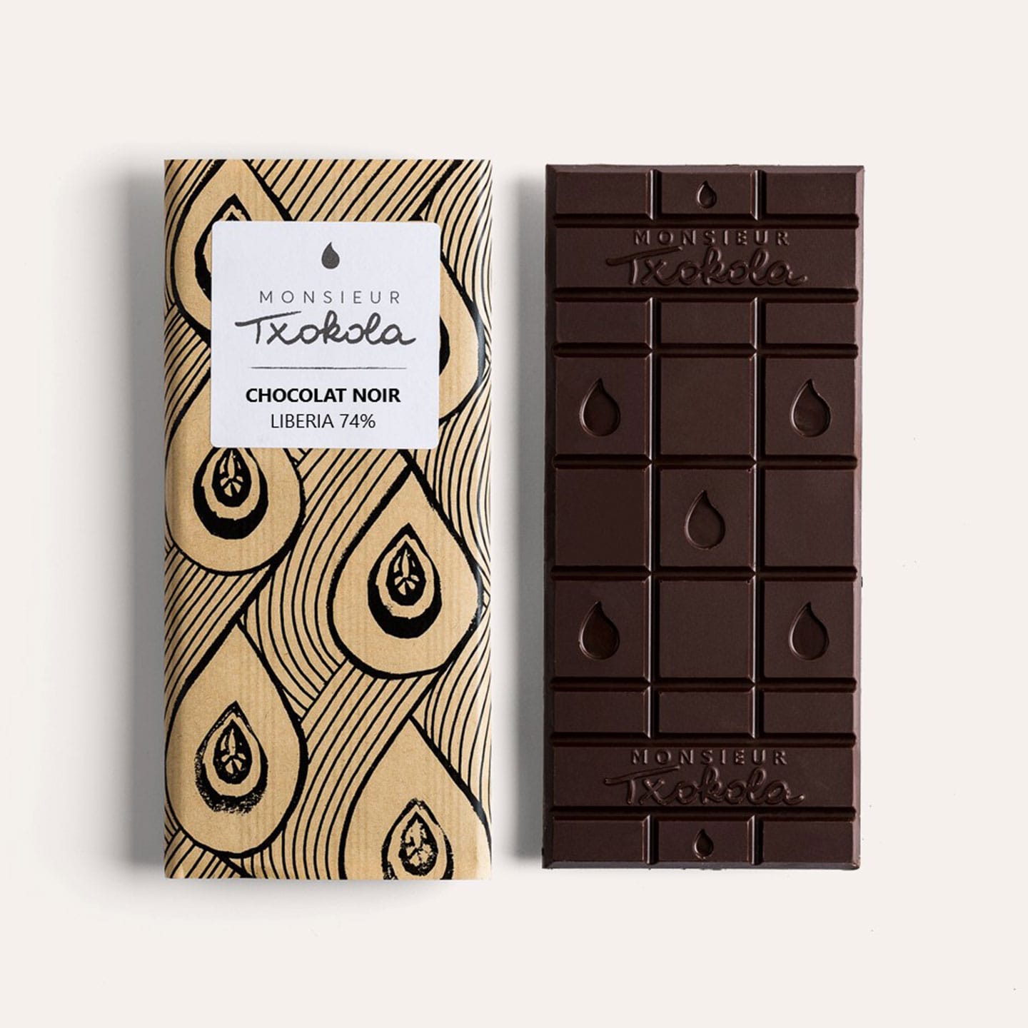 Tablette Chocolat Noir 74% origine Liberia 95g Bean to bar