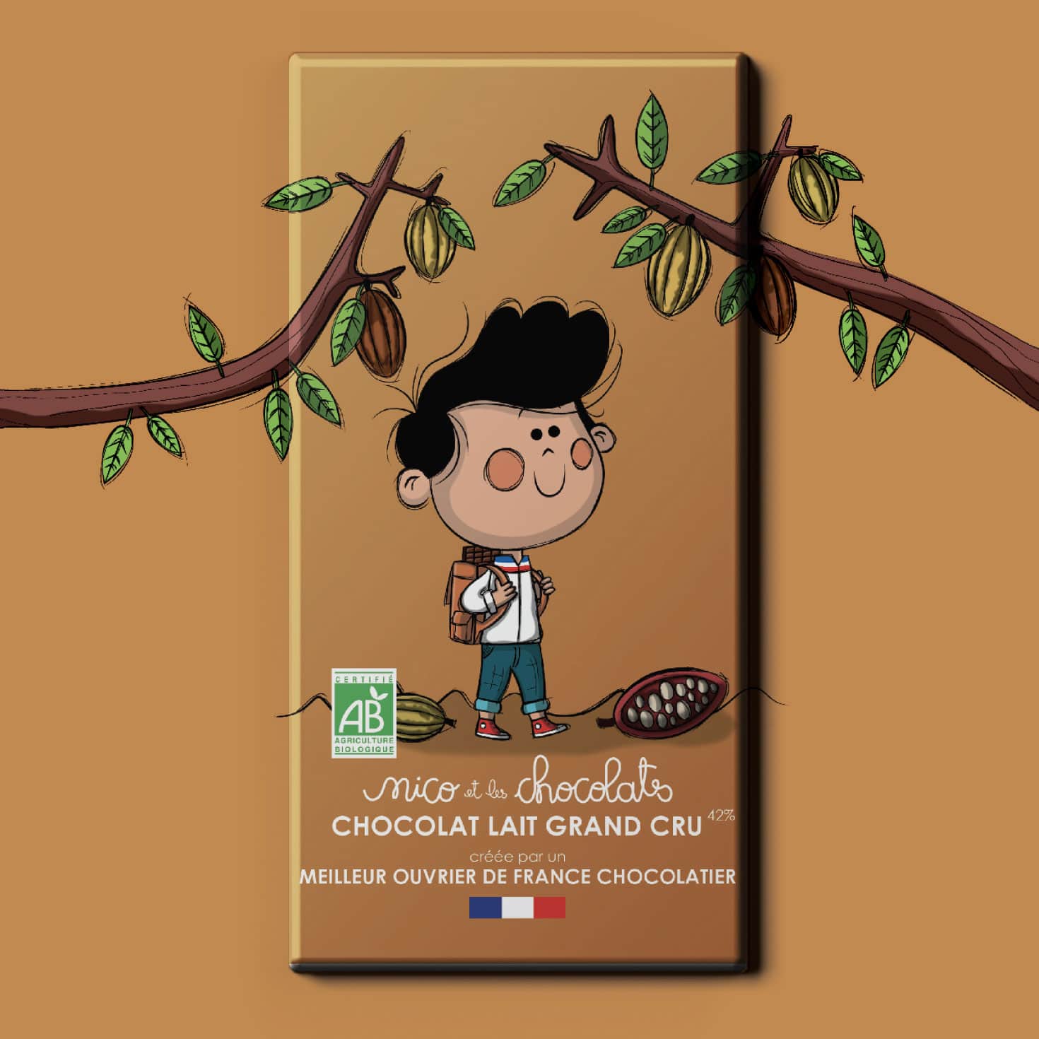 Tablette Chocolat Lait Bio 42% République Dominicaine 90g