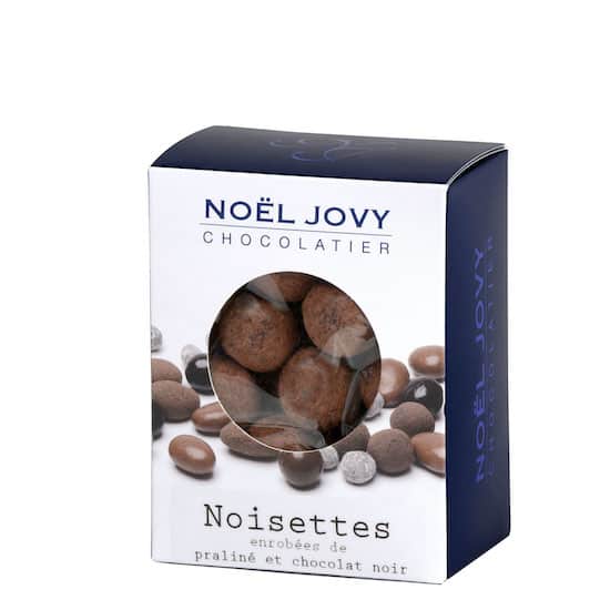 Noisettes enrobées Praliné et Chocolat Noir et Lait