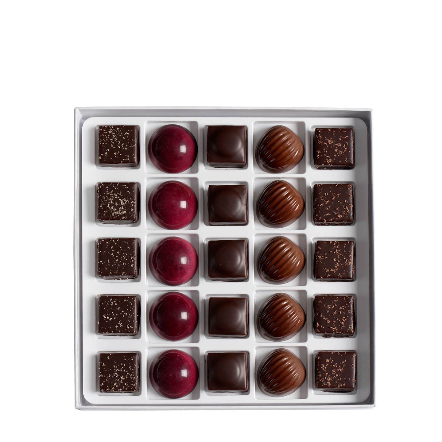 Assortiment Chocolats Noir Parfums d'Hiver 230g - 25 pièces