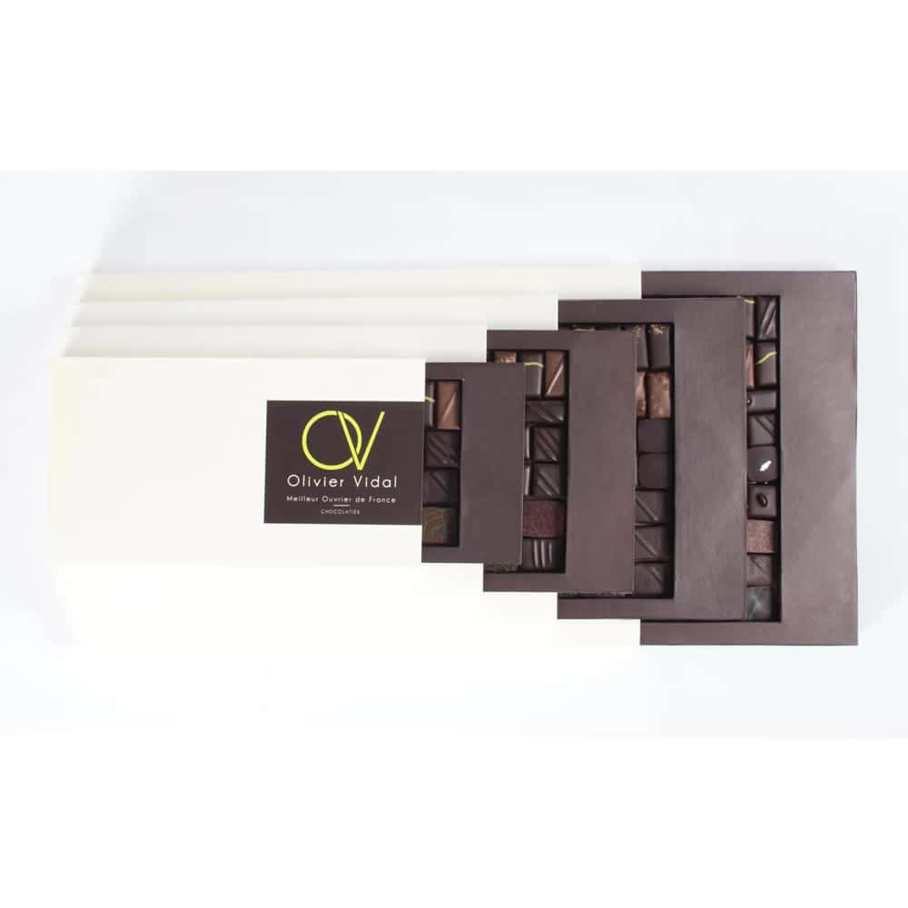 Assortiment Chocolats Noir et Lait 300g - 35 pièces