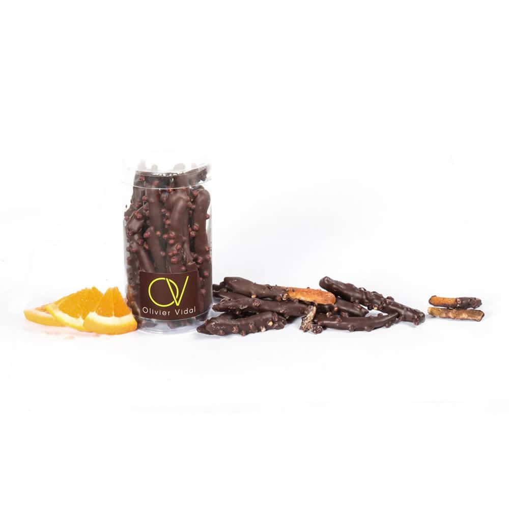 Orangettes Confites enrobées Chocolat Noir 170g