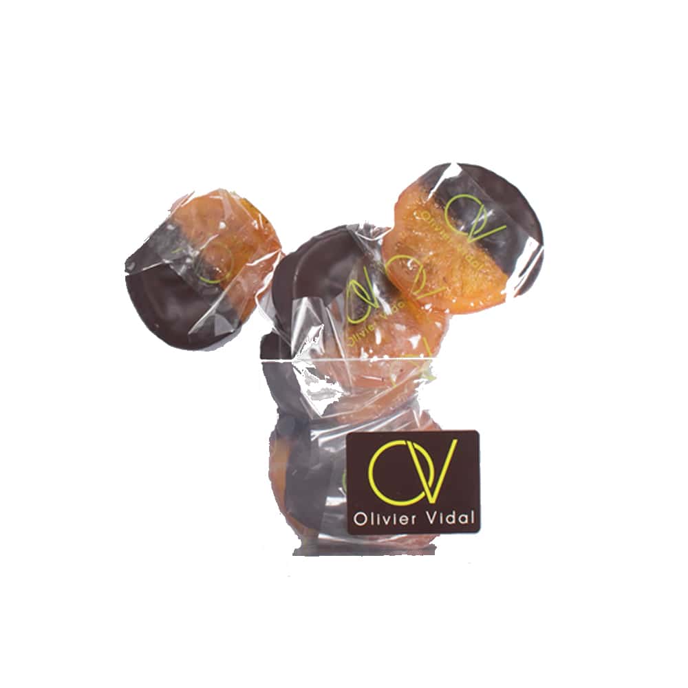 Rondelles Orange Confites enrobées Chocolat Noir 175g