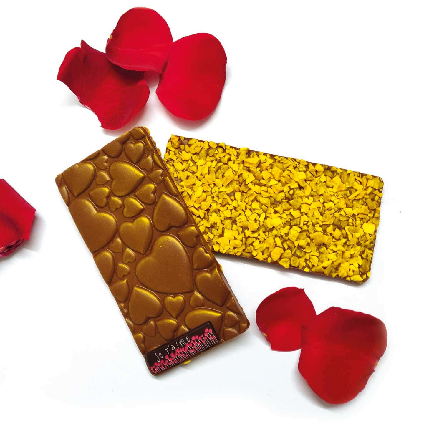 Tablette Chocolat Lait Mangue Passion 38% Saint Valentin 90g Poignée d'Amour
