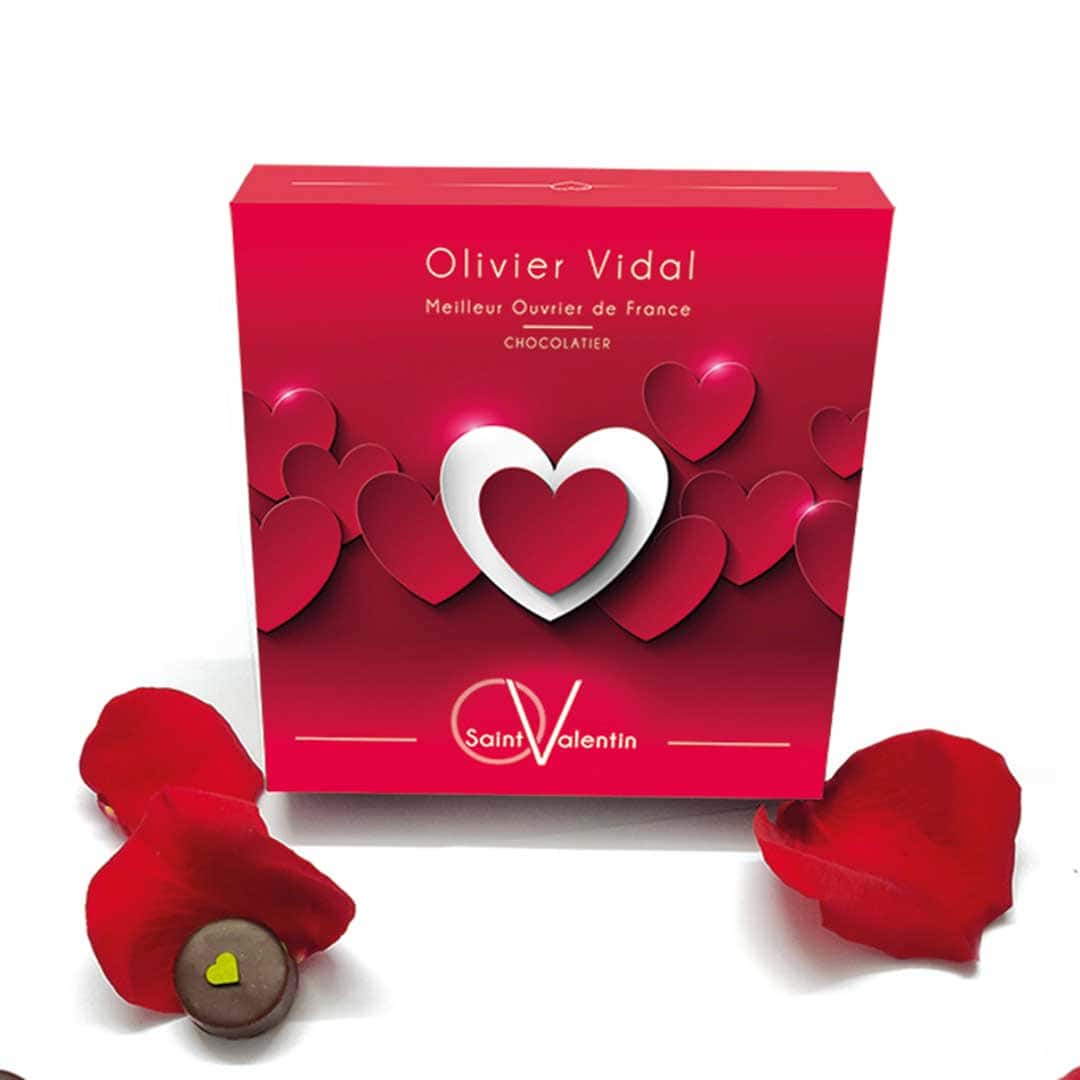 Assortiment Chocolats Noir Saint Valentin 135g