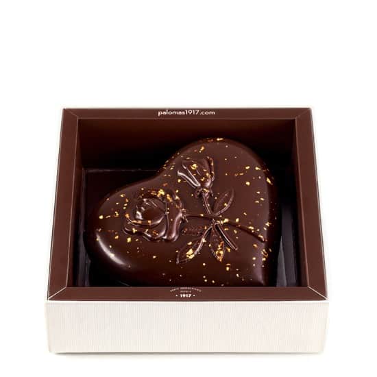 Coeur Chocolat Noir Praliné Saint Valentin