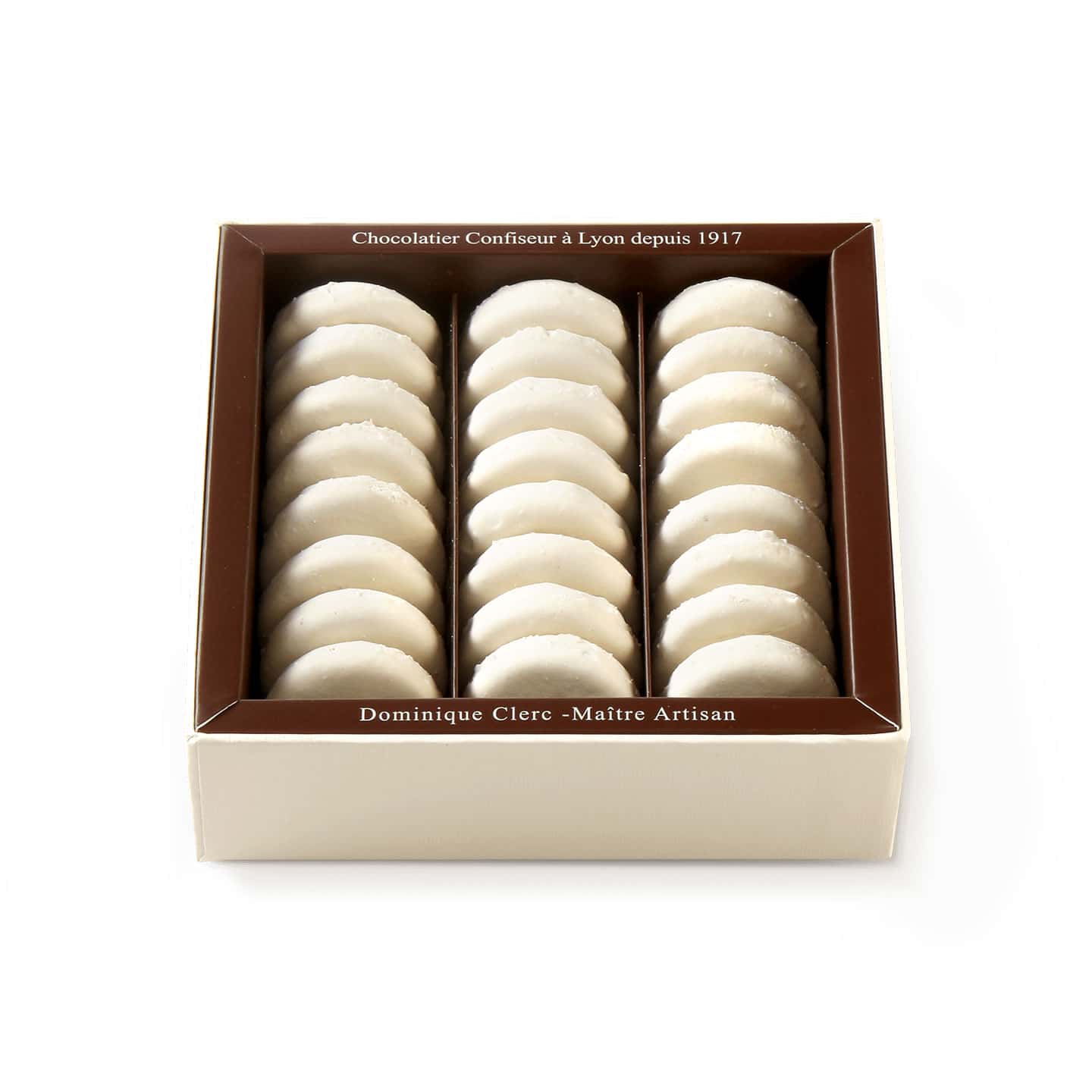 Praliné Noisette enrobé Meringue 210g - 24 pièces Palets de Fourvière ® 1956