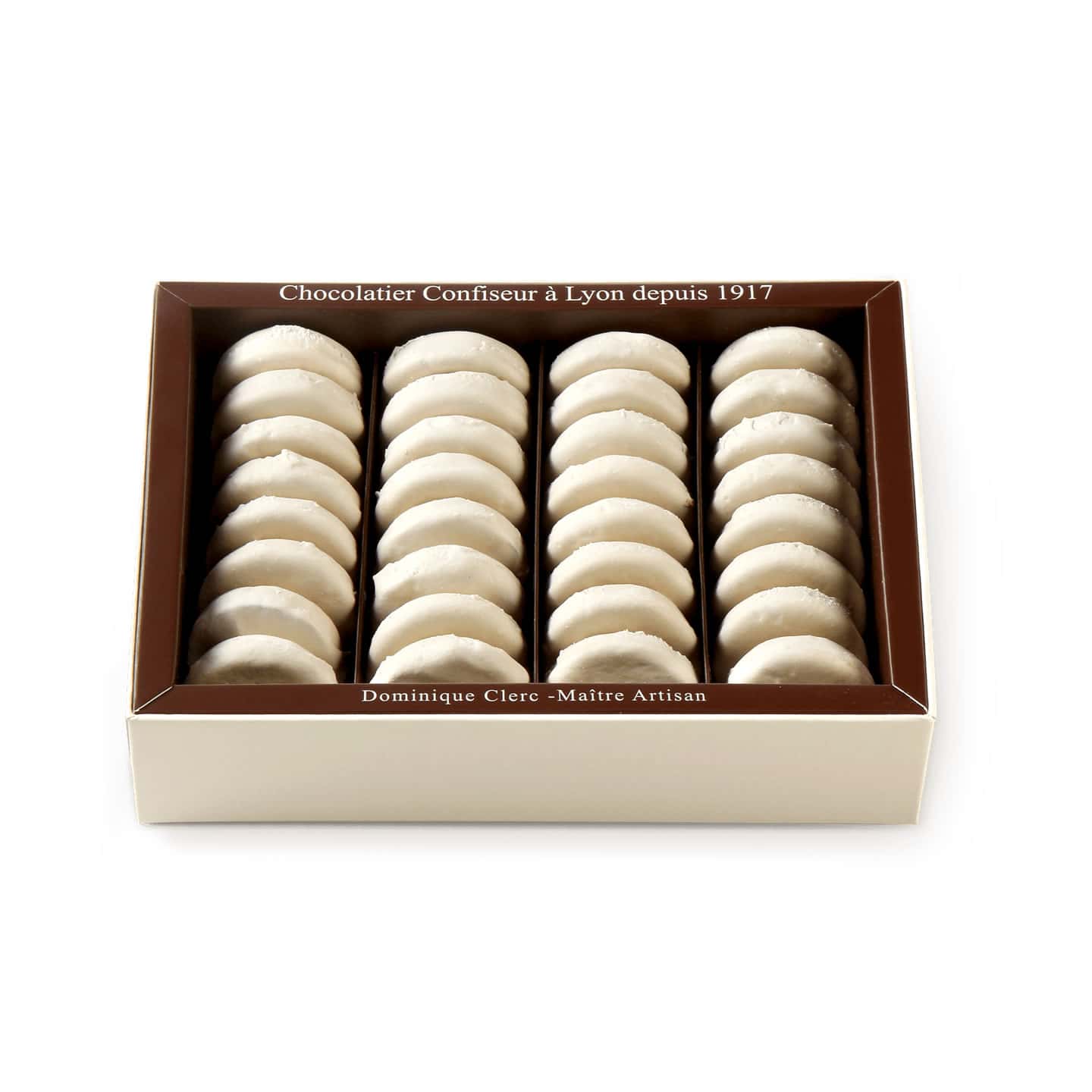 Praliné Noisette enrobé Meringue 280g - 32 pièces Palets de Fourvière ® 1956