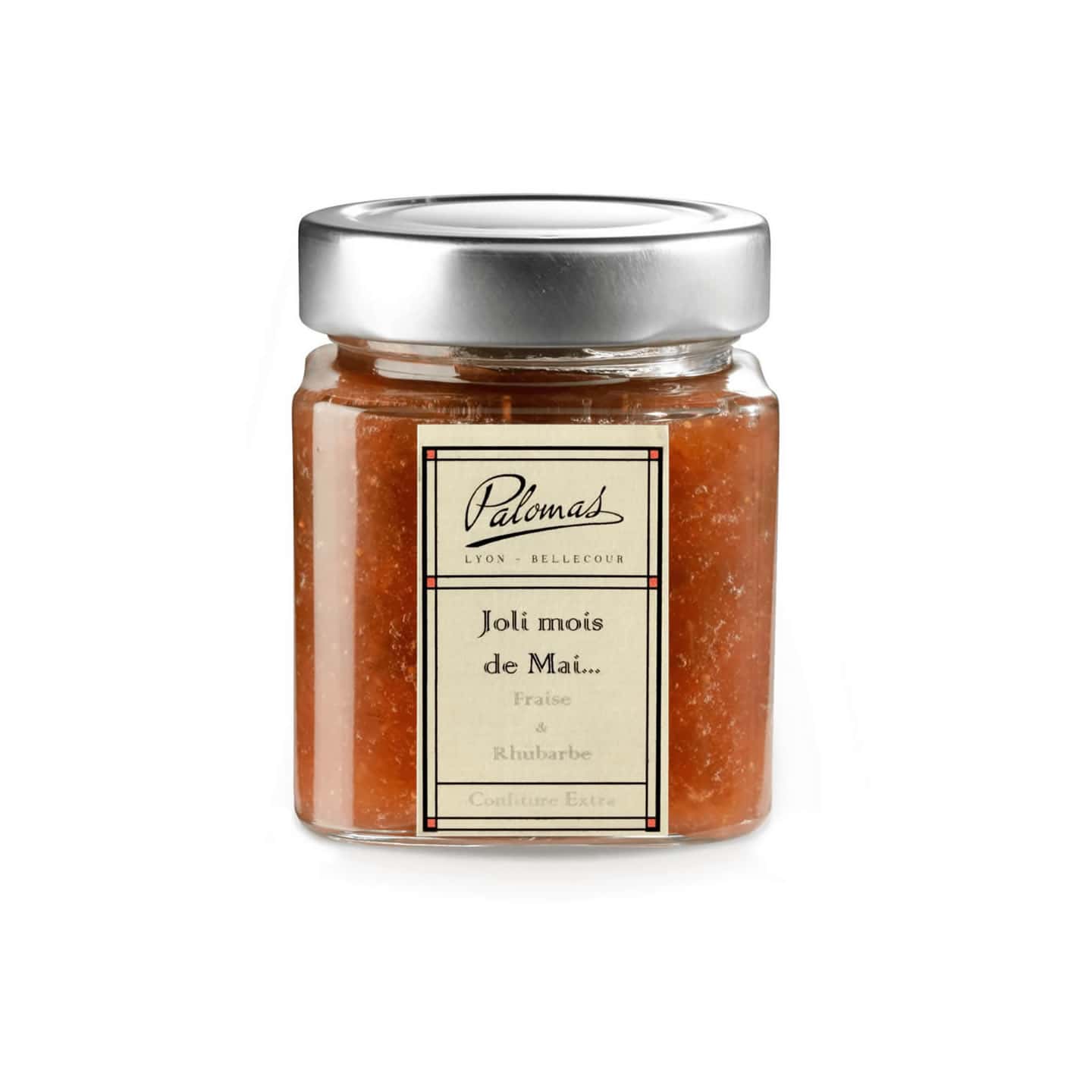 Confiture Fraise Rhubarbe 'Extra' 240g loli Mois de Mai
