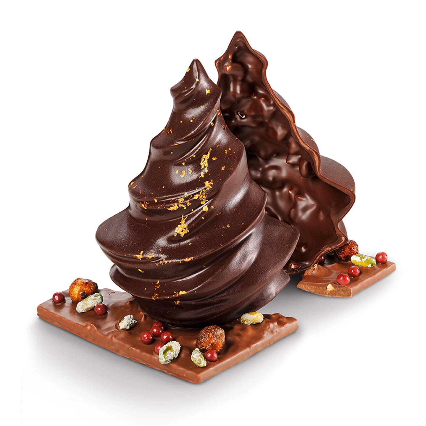 Edwart • Sapin Chocolat Noir et Amandes Pistaches Chocolat Noël 220g