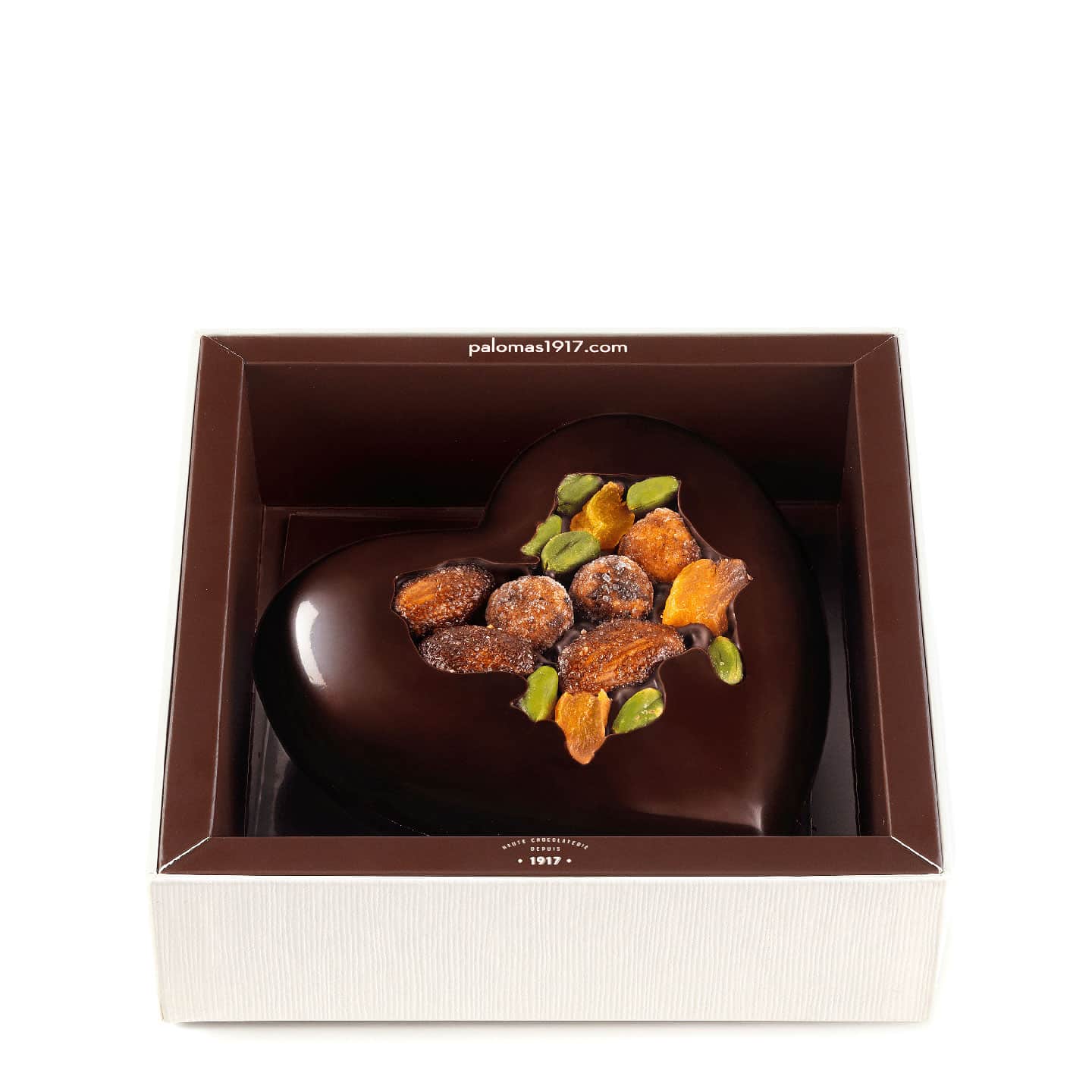 Coeur Chocolat Fruits Secs Saint-Valentin 160g