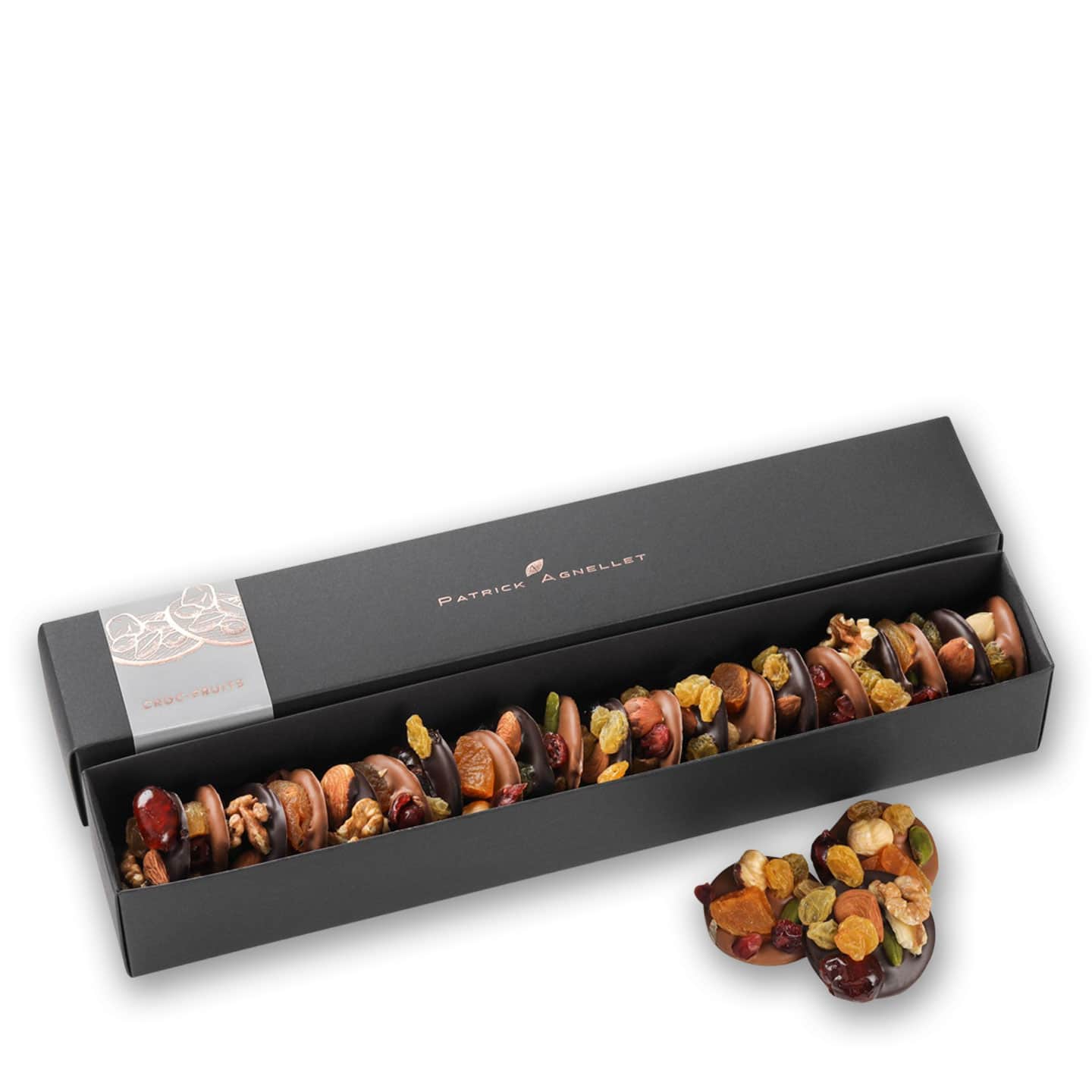 Mendiant Chocolat Noir et Lait 250g Croc'Fruits