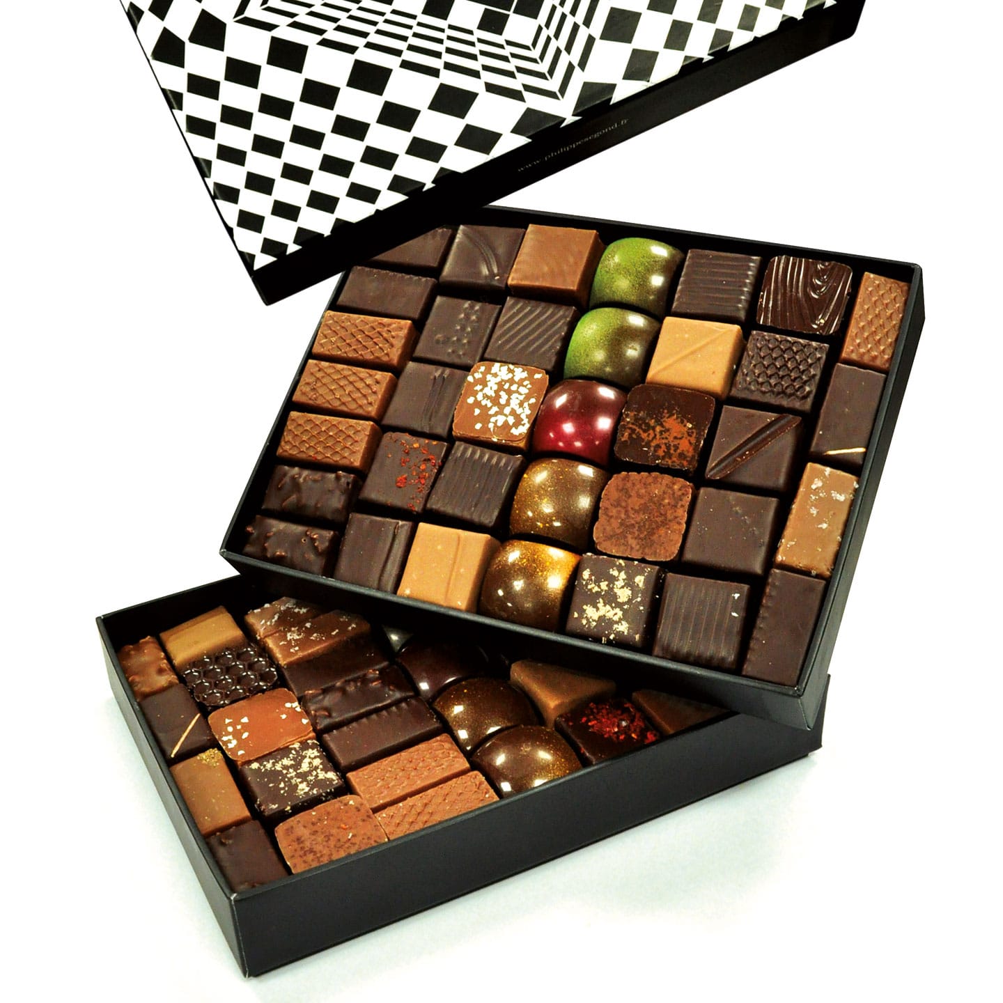 Assortiment Chocolats Noir et Lait 540g - 72 pièces Symétrie