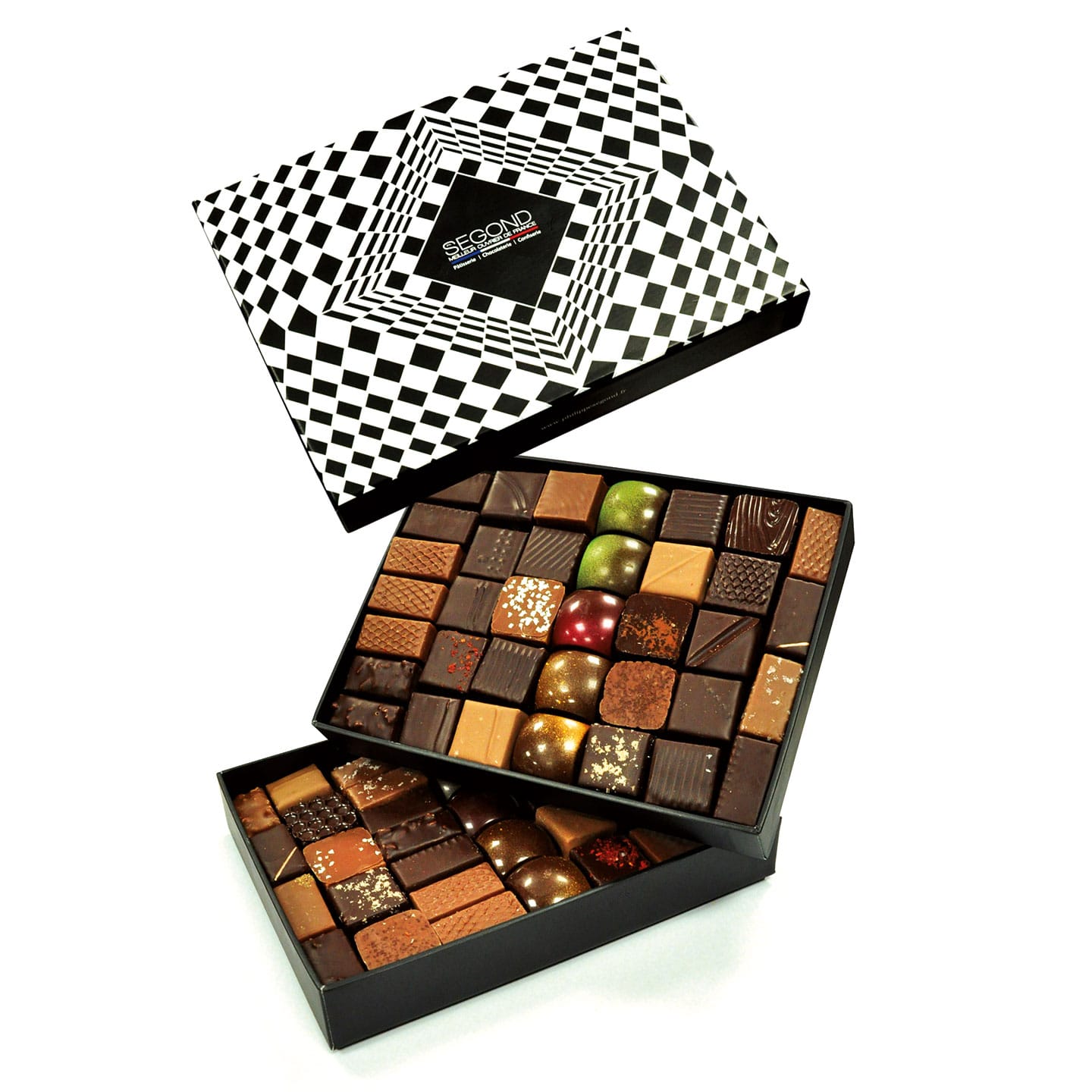 Assortiment Chocolats Noir et Lait 540g - 72 pièces Symétrie